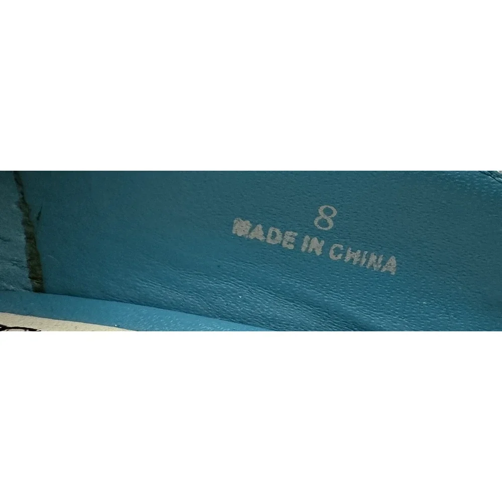 Charles by Charles David Teal Blue Patent Leather Wedge Heels Women Size 8‎
